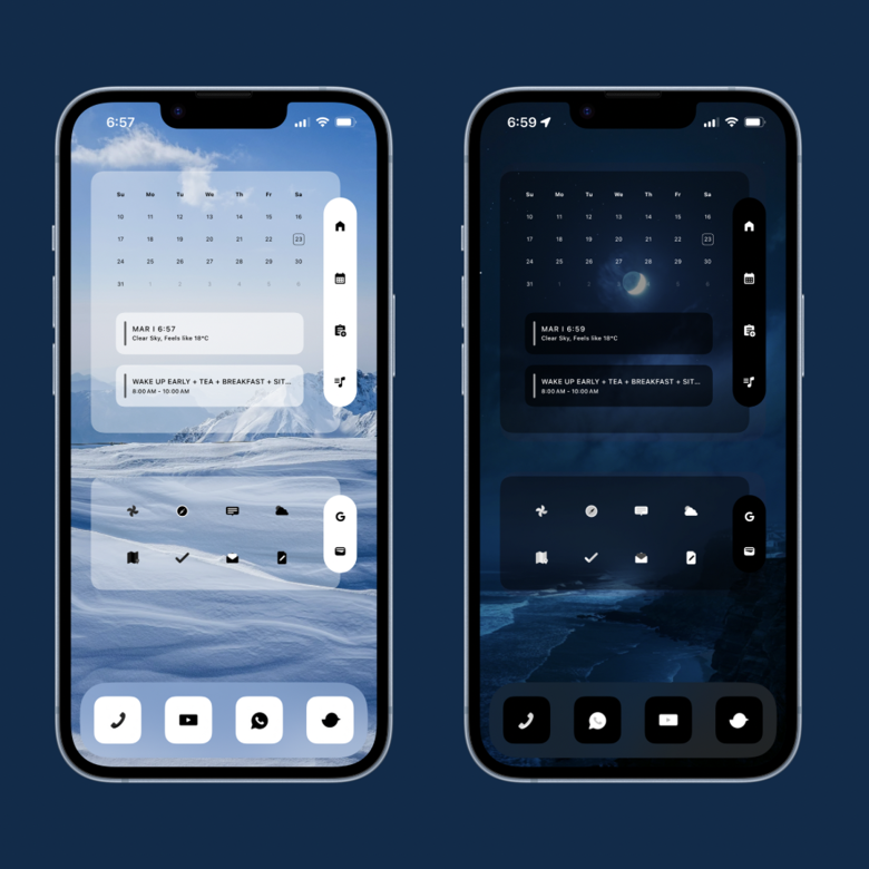 Minimal Layers Setup for iPhone: Light and Dark - Daniyal Ansari's Ko ...