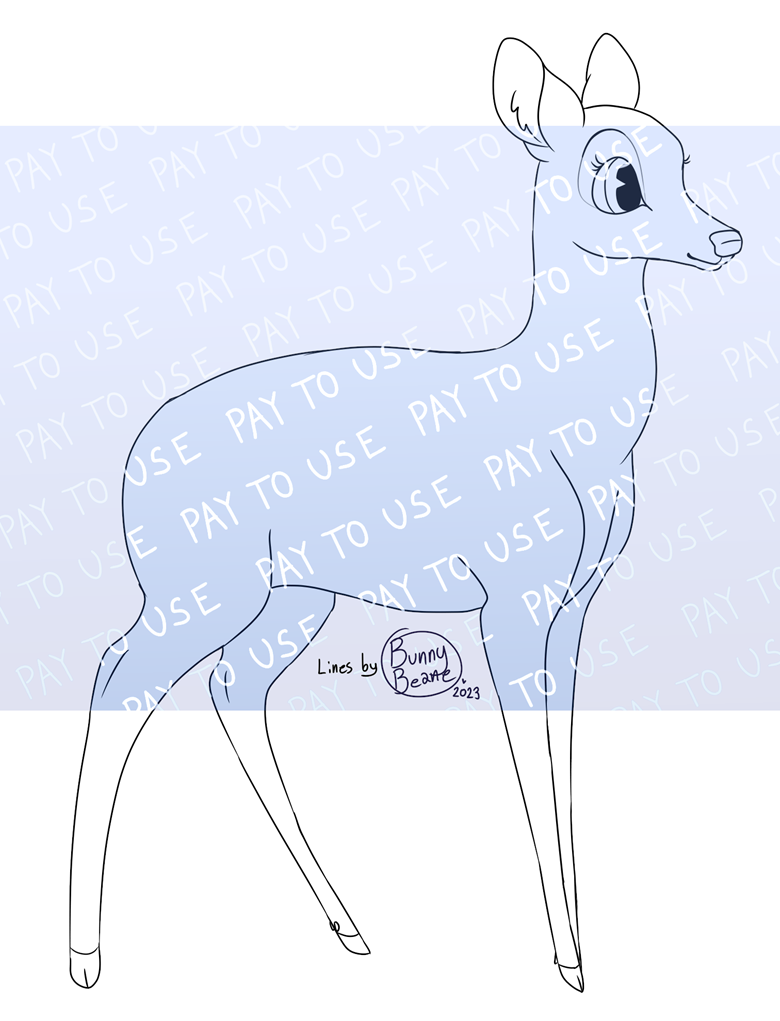 Bambi-inspired doe base - Bunny's Ko-fi Shop