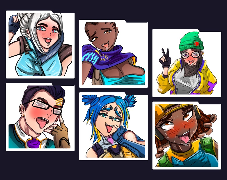 10 Sexy Agents Emotes Pack From Valorant Twitch Emotes Discord Emotes