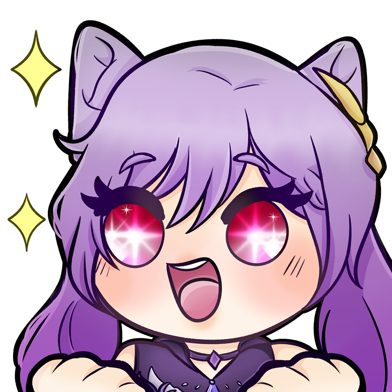 Genshin Impact Emote - Happy Keqing - Pockyish 's Ko-fi Shop - Ko-fi ️ ...