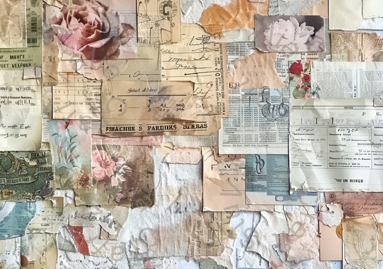 Freebie Vintage collage digital kit, instant download, printable ...