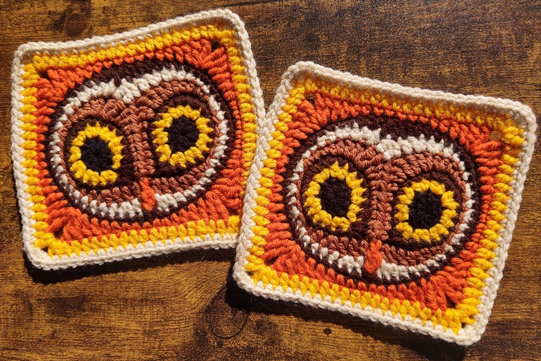 The Night Owl Granny Square Crochet Pattern WOMANWALKINGAWIRE s