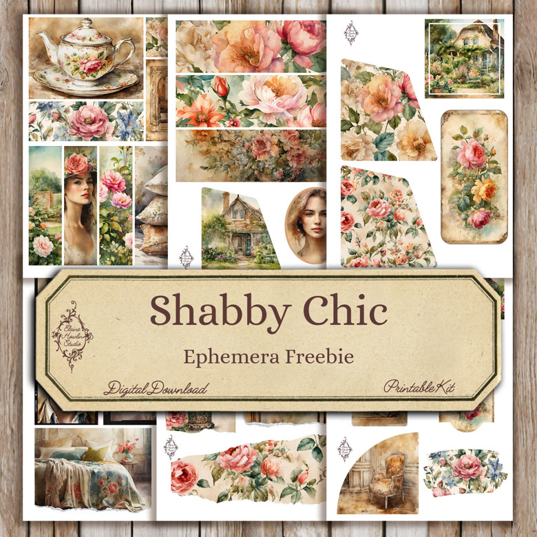 Shabby Chic Summer Freebie - Elaine Howlin Studio's Ko-fi Shop - Ko-fi ...