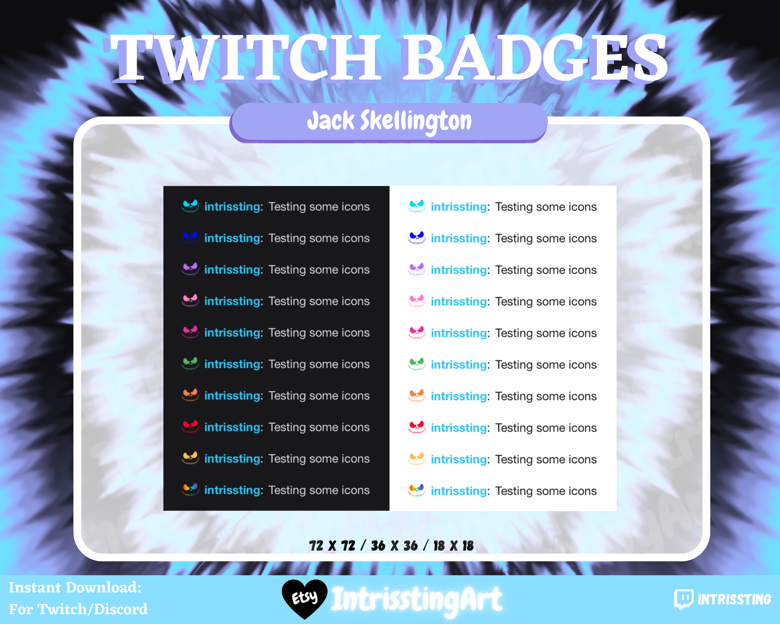 Minimal Twitch Bit Badges - 10 Pack Twitch Bit Badges