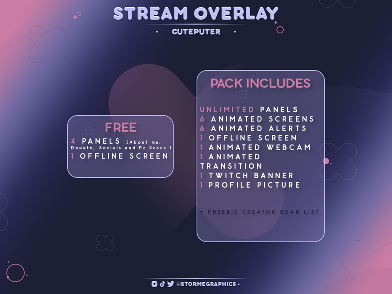 Dark Tropical Stream Overlay Set - Carly Smallbird's Ko-fi Shop