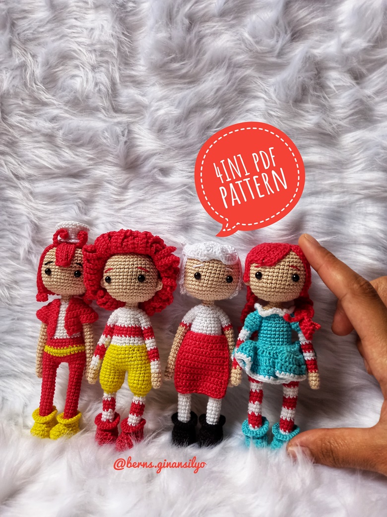 Amigurumi Pattern Doll Crochet for Little Red Riding Hood PDF 