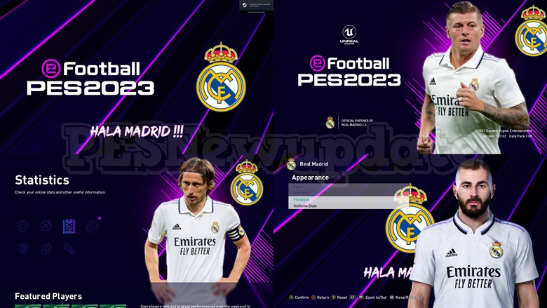 PES 2021 Menu Real Madrid 2023/2024 by PESNewupdate ~