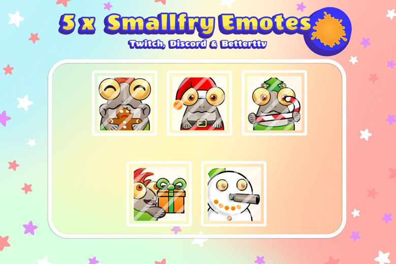 5 X Festive Smallfry Emote Set Waqreationss Ko Fi Shop Ko Fi ️