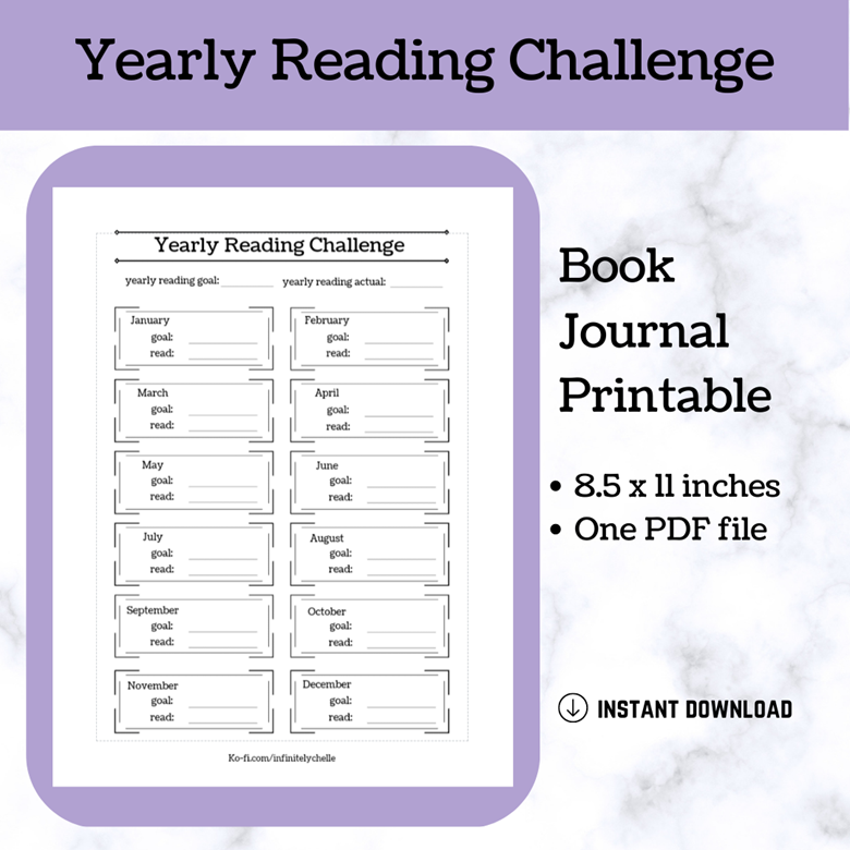 Reading Journal - Reading Log, Reading Challenge Trackers, Library Log –  The Artisan Life