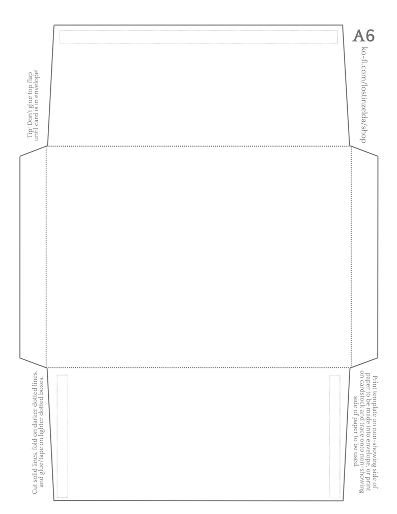A7 (5x7 ) and A6 (4x6 ) Envelope Templates Printable Envelope 5x7