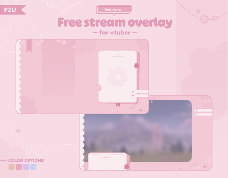 F2U | Free Cute VTuber Overlays - Lenna's Ko-fi Shop - Ko-fi ️ Where ...