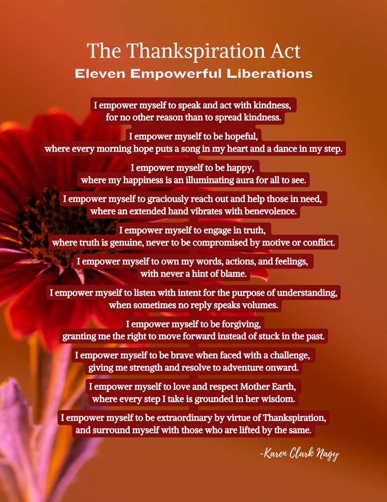 The Thankspiration Act Eleven Empowerful Liberations PDF Fire - KC ...