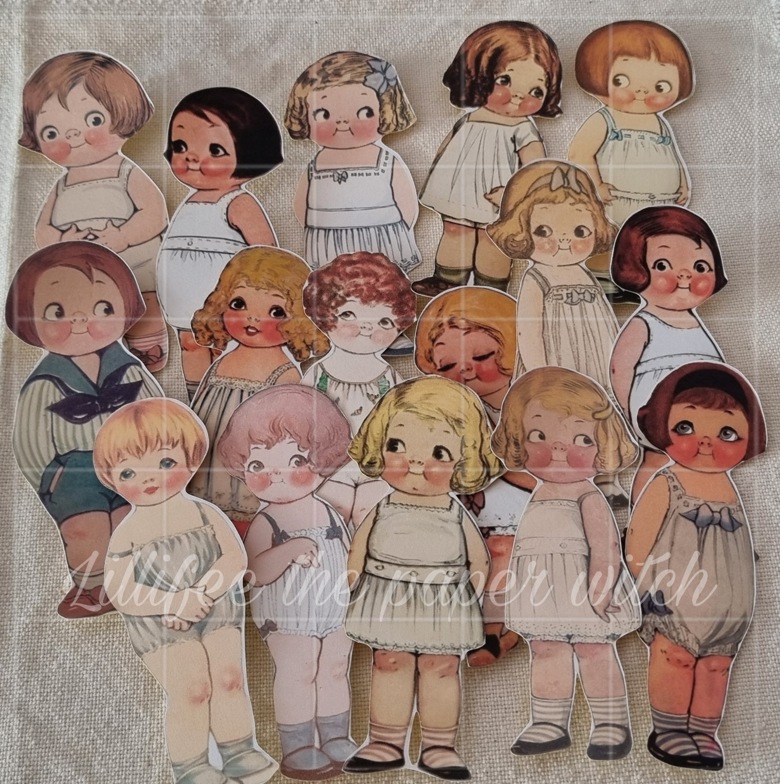 16 paper dolls reprinted stickers matte paper stickers not waterproof
