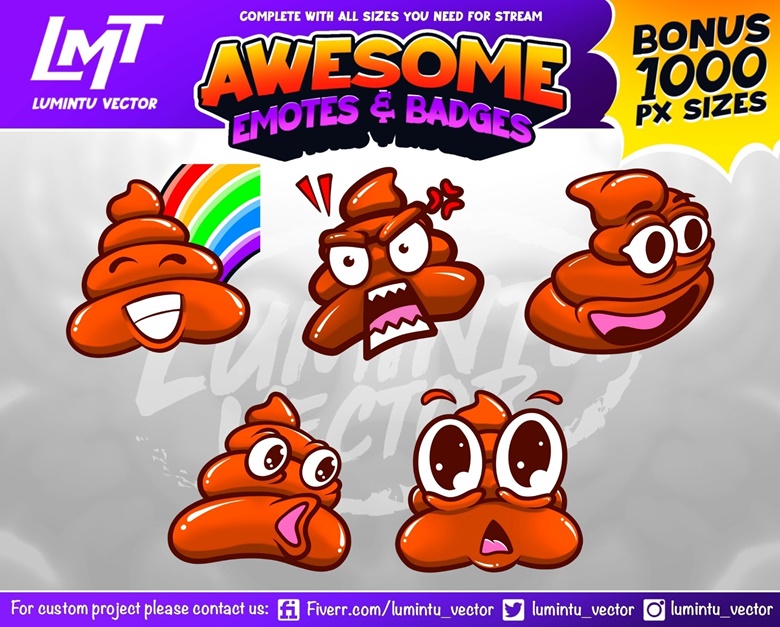 Poo Twitch Emotes - Chibi Poop Twitch Emotes - Cute Twitch Emote - Meme  Twitch Emote - Pog Pepe Pepega Emote by Lumintu Vector - Lumintu Vector's  Ko-fi Shop - Ko-fi ❤️