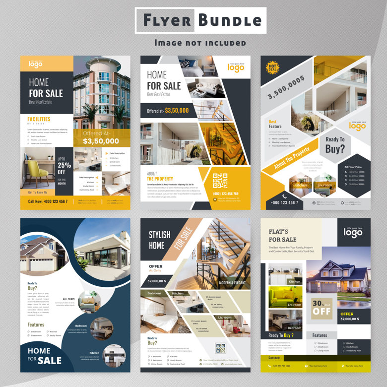 Real Estate Flyer Design Bundle - Unitmask's Ko-fi Shop - Ko-fi