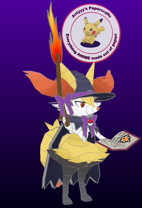 Pokemon - Witch Braixen Papercraft - Antyyy's Ko-fi Shop - Ko-fi ️ ...