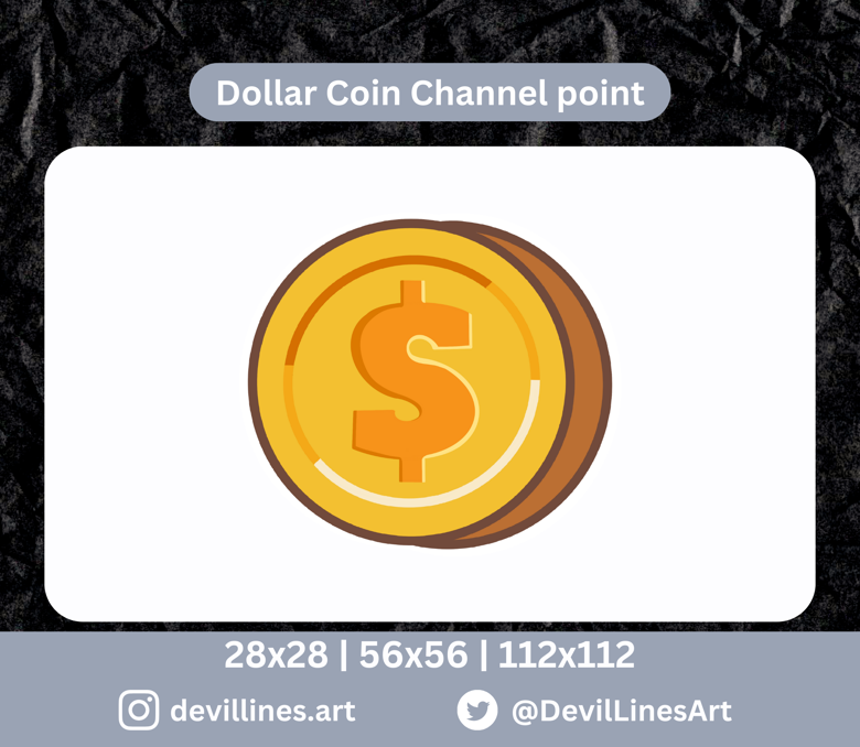 Dollar Coin Twitch Channel Point Instant Download Twitch