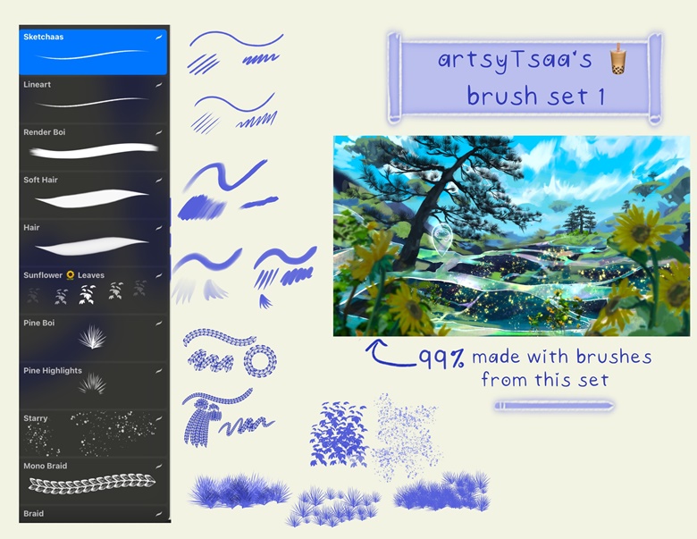 artsyTsaa's 🧋brush set 1 (procreate and photoshop) - artsytsaa's Ko-fi  Shop - Ko-fi ❤️ Where creators get support from fans through donations,  memberships, shop sales and more! The original 'Buy Me a