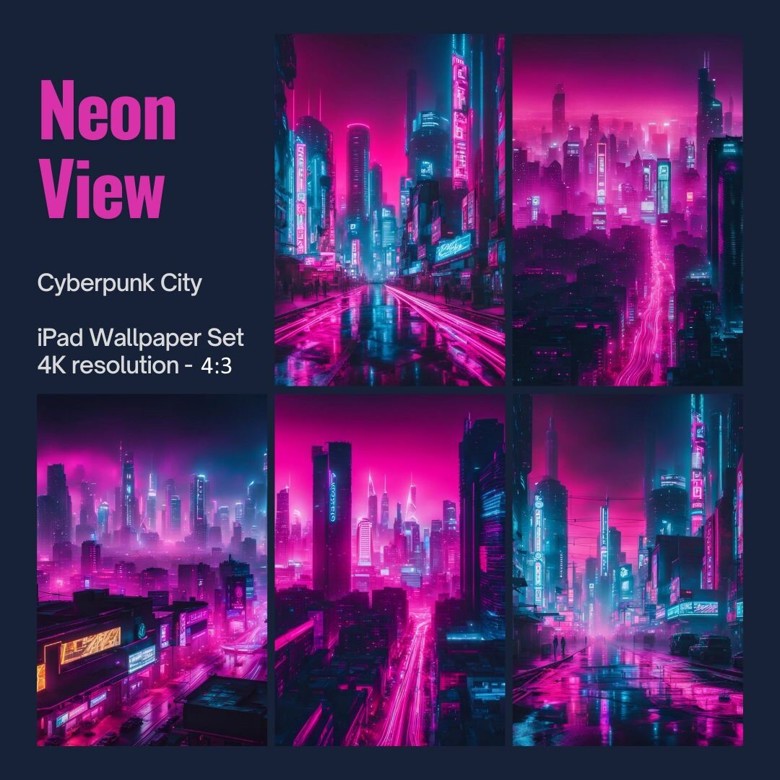 Neon View - Cyberpunk Tablet Wallpaper Set - Pictures Lab by Darya's Ko ...