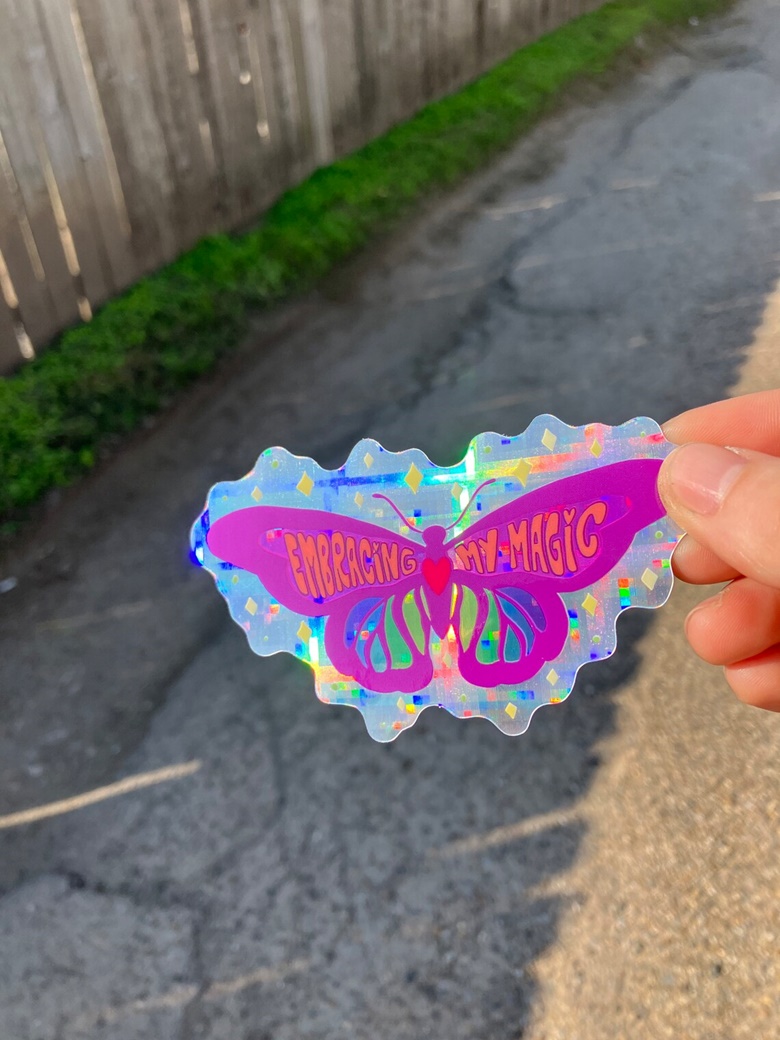 Holographic Butterfly Sticker