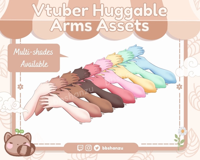 Vtuber Huggable Arms Assets - Shanzu's Ko-fi Shop - Ko-fi ️ Where ...