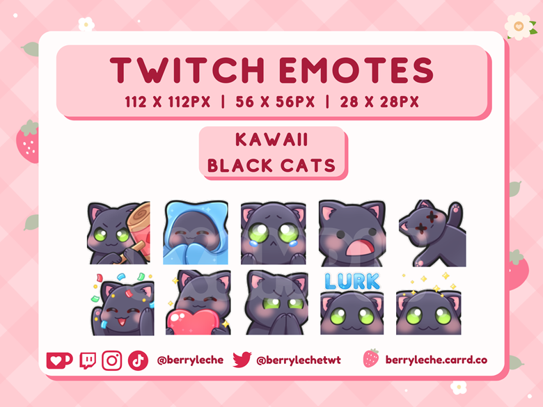 Black Cat Emotes - dwerple's Ko-fi Shop - Ko-fi ❤️ Where creators get  support from fans through donations, memberships, shop sales and more! The  original 'Buy Me a Coffee' Page.