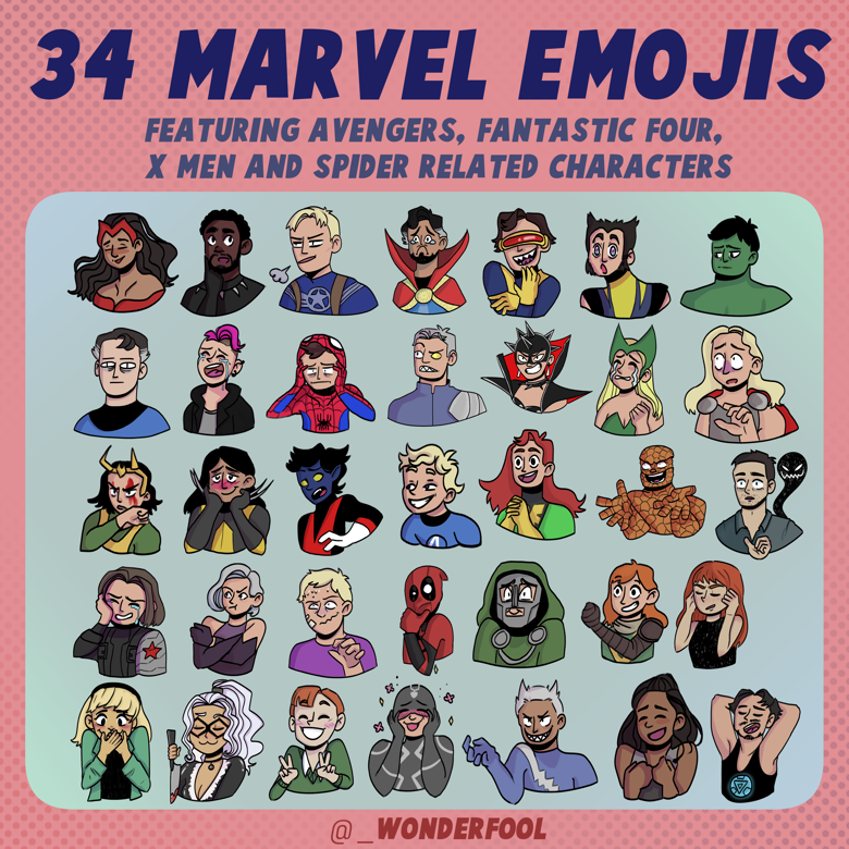 34 Marvel Emojis Marta's Kofi Shop