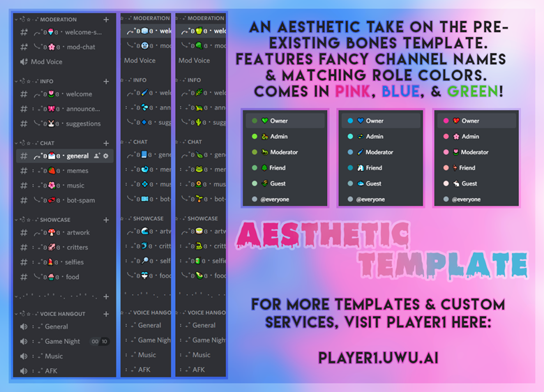 PINK Twitch Streamer Discord Server Template INSTANT DOWNLOAD