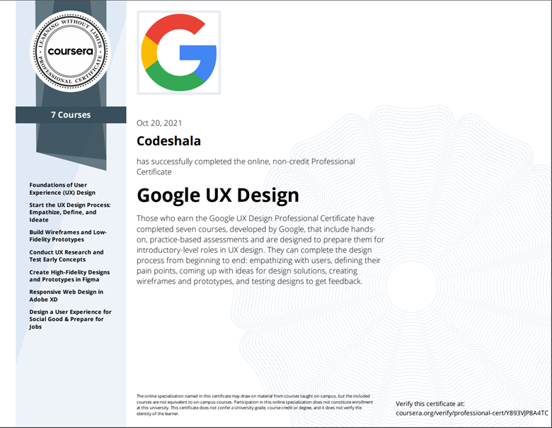 Google UX Design Professional Certificate Answers