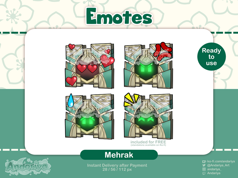 Mehrak Kaveh Genshin Impact Emotes Static 4x Twitch And Discord