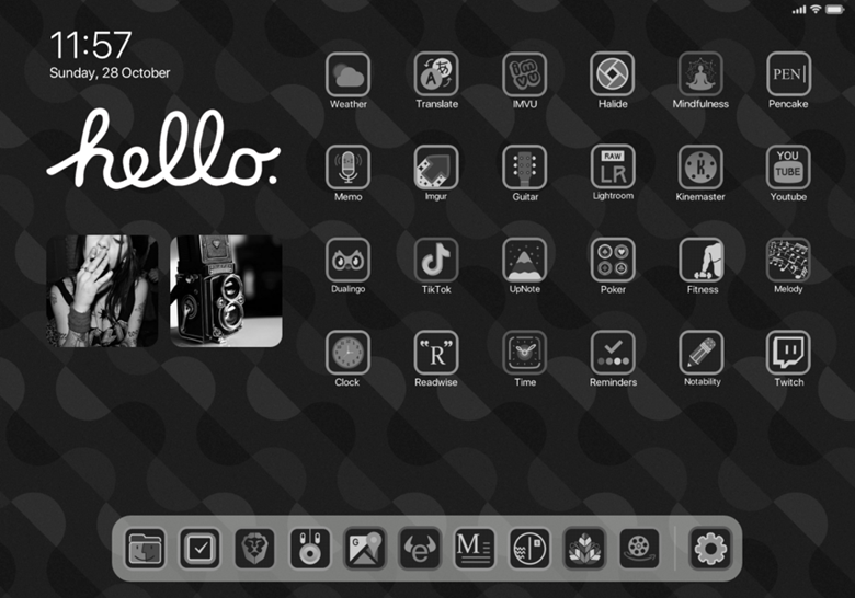 Brawl Stars icon IOS14 black and white aesthetic