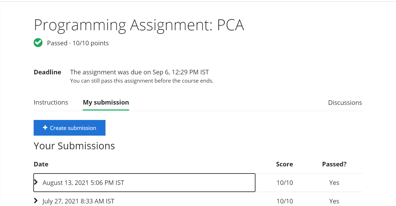 coursera machine learning programming assignment