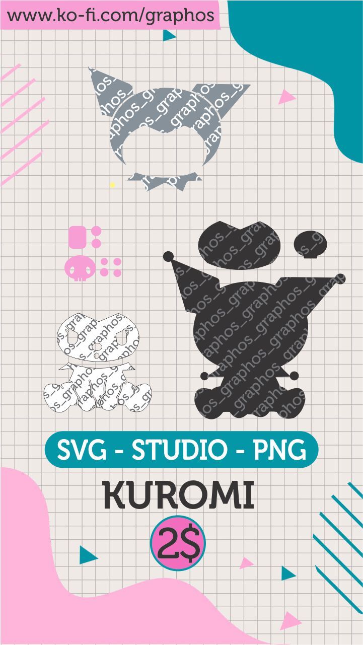 Kuromi SVG • Kuromi • Kitty SVG • Hello Kitty • Cricut • My Melody ...