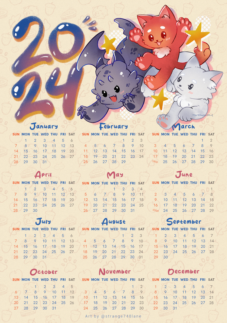 2024 ohr printable a5 calendar sacri s ko fi shop ko fi where