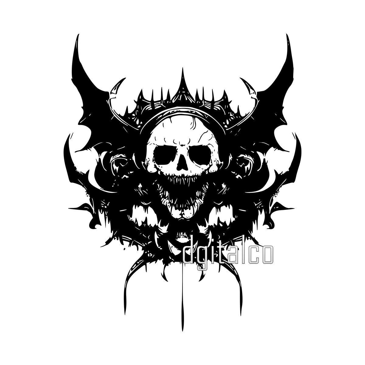 50 Cool Black and White Goth Laptop Stickers Dark Skull Tattoo Decals | eBay