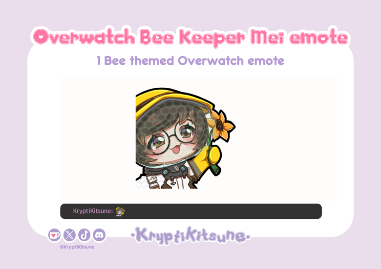 Bee Keeper Mei Overwatch 2 emote - Kryptikitsune's Ko-fi Shop - Ko-fi ️ ...