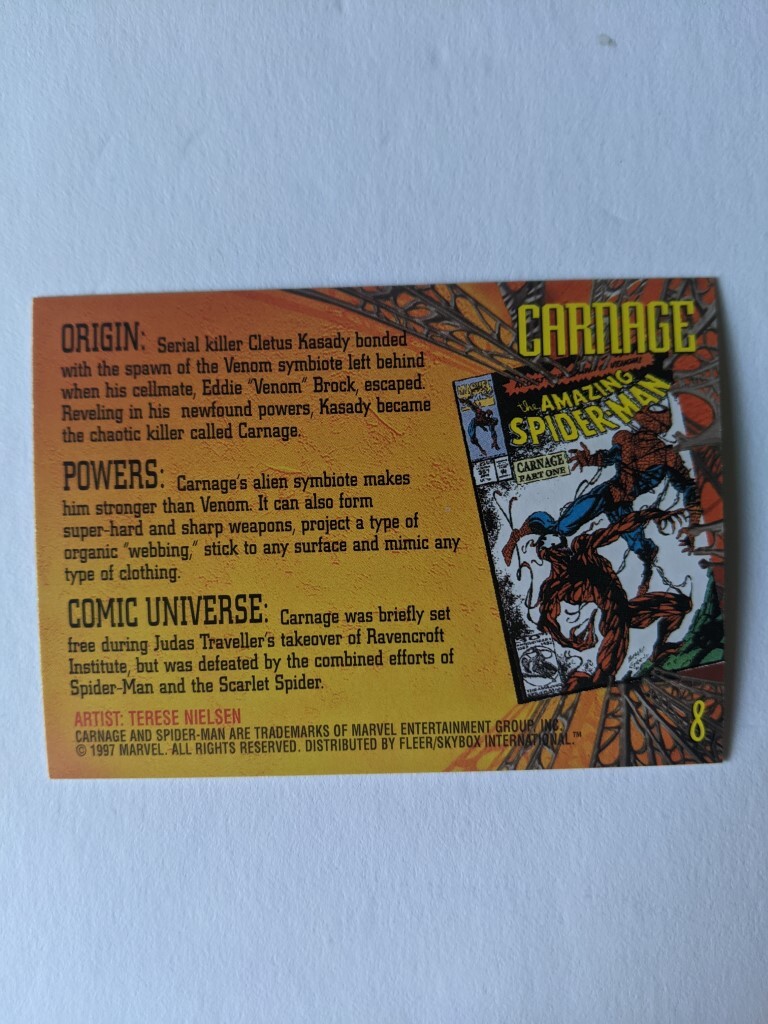 1997 FLEER SPIDER-MAN Trading Card #8 - Fregworld's Ko-fi Shop - Ko-fi ...