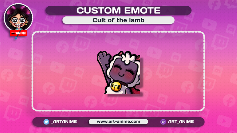 Cult of the Lamb Animated Emote for Twitch/Discord | Discord Sticker |  Stream Emote