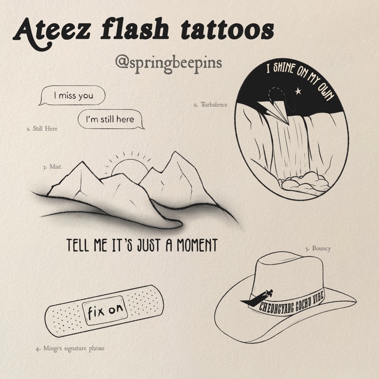 Ateez Tattoo Designs (2) - Bee's Ko-fi Shop - Ko-fi ️ Where creators ...