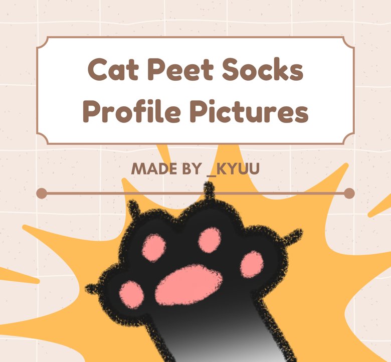 Cat Peet Socks PFPs by _Kyuu - _Kyuu's Ko-fi Shop - Ko-fi