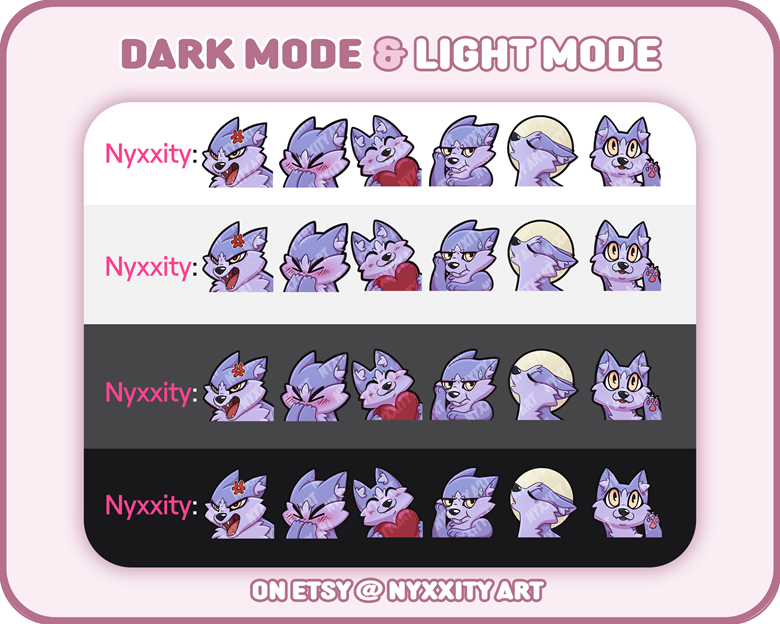 Blue Wolf Twitch Emotes - Nyxxity's Ko-fi Shop - Ko-fi ️ Where creators ...