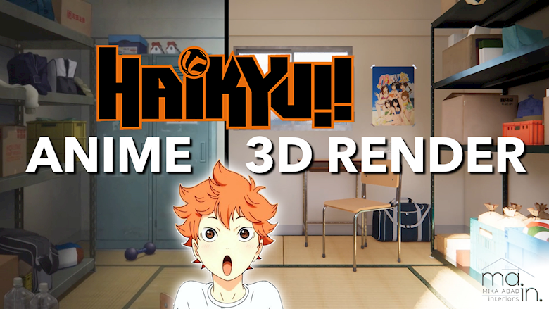 HAIKYUU ANIME 3D RENDER KARASUNO CLUB ROOM 