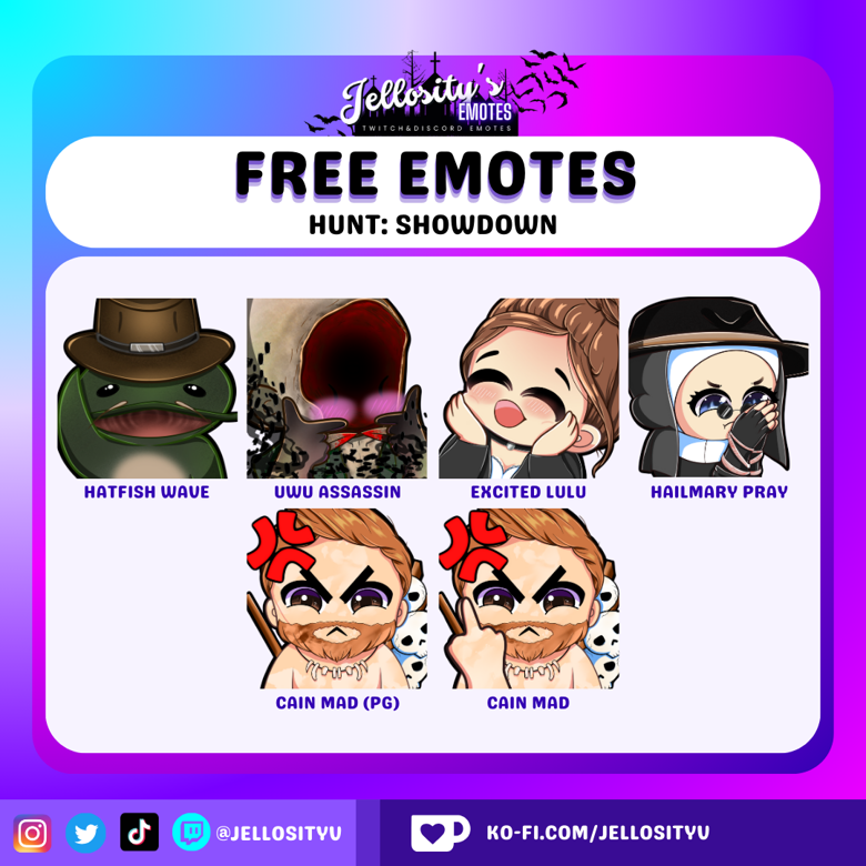HUNT SHOWDOWN EMOTES!! (FREE) - Jellosity V's Ko-fi Shop - Ko-fi ❤️ Where  creators get support from fans through donations, memberships, shop sales  and more! The original 'Buy Me a Coffee' Page.