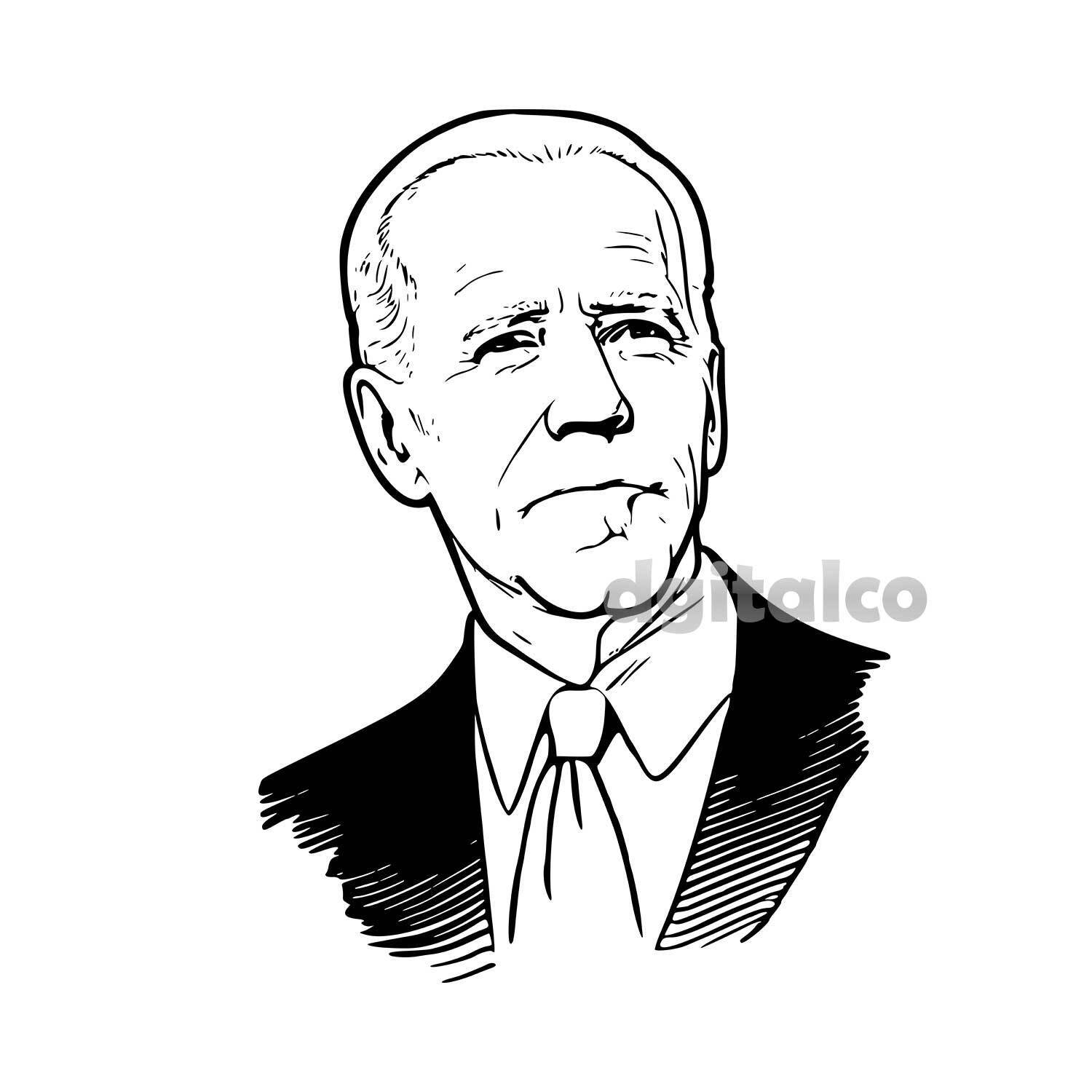 Joe Biden Vector Portrait - Vector Art and Illustrations - Dgitalco's ...