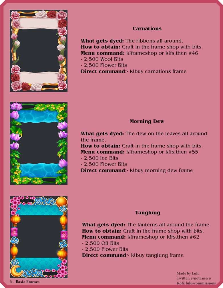 Karuta Frame Catalogue Kofi ️ Where creators get support