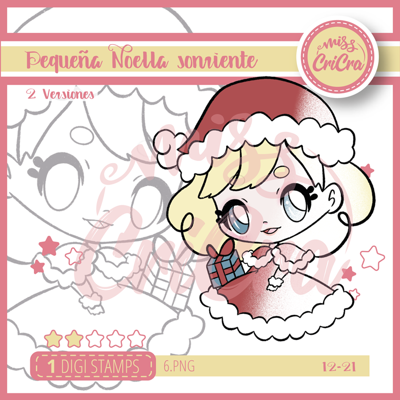 Peque A Noella Sonriente Digistamp Na Misscricra S Ko Fi Shop