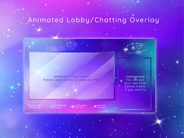 Stream Decoration Overlay Gold Snow - PixelLizzy's Ko-fi Shop