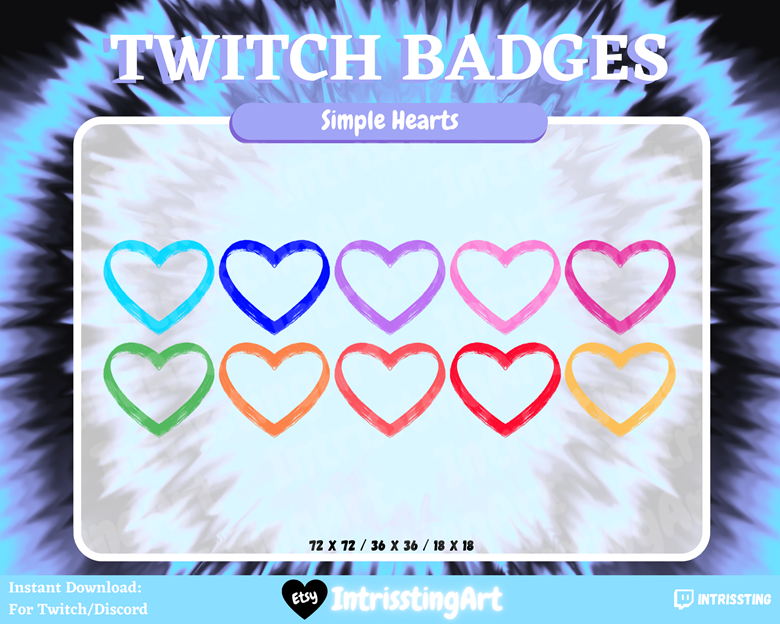 Pixel Heart Twitch Badges - glitchedinorbit's Ko-fi Shop - Ko-fi