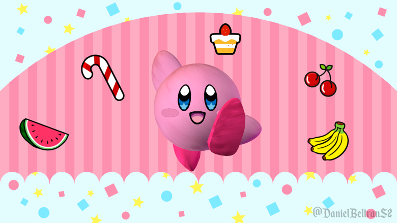 Kirby Static Wallpaper - Lamb Draws's Ko-fi Shop - Ko-fi