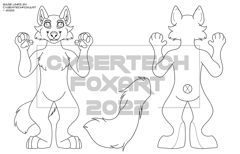 Cybertech's Canine Fursuit Reference Base - Cybertechfoxart's Ko-fi ...